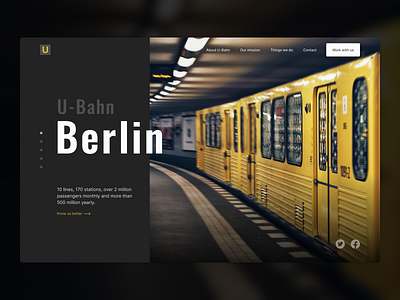 U-Bahn Website Concept concept design graphic design landing ui ux ux ui web design