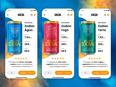 e-Commerce Skol | UI Design aplicativo app app design application beer beer branding dailyui design designer digital drink drink menu drinking drinks market skol ui uidesign universe ux