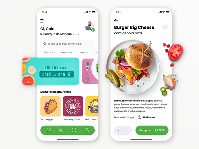 iVeg | UI Design aplicativo app app design application delivery design designer diet ifood ui uidesign ux veg vegetariano veggie