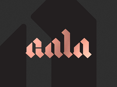 Gala blackletter bold custom foil gala logo type typography