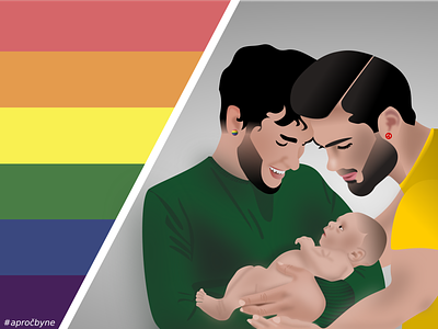 Gays adoption baby gay gaypride illustration lgbt lgbtq vector vector graphics vector illustration vectorart