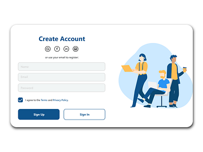 Sign Up Page dailyui design minimal ui web