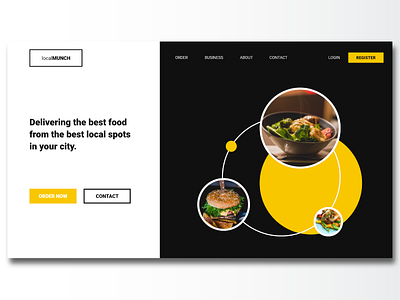 Food Landing Page dailyui design flat minimal ui web