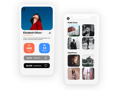 Profile dailyui design flat minimal mobile mobile app ui