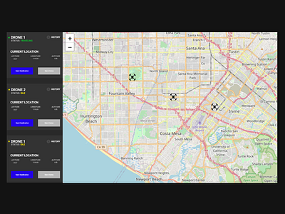 Drone Dashboard Mockup design ui web