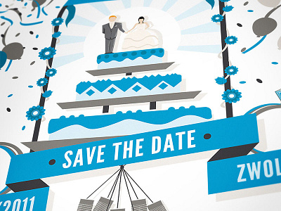 Wedding invitation design illustrate illustratie illustration print rsvp trouwkaart wedding weddingcard