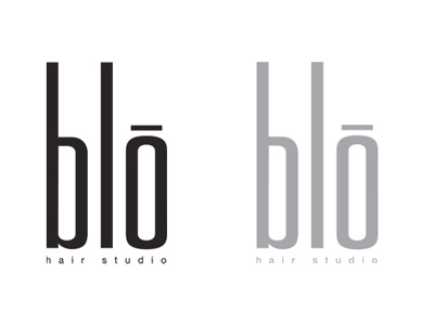 Blo Hair Studio black corporate gray hair logo minimal modern salon silver simple studio trendy