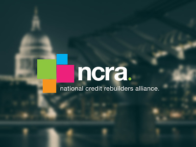 NCRA Logo blocks builder colorful credit logo logo design modern simple squares
