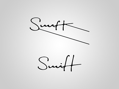 Swift Logo Concept cursive hand drawn handwritten logo logo design logotype script sketch swift