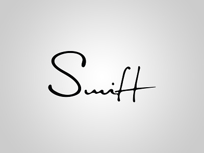 Swift cursive hand drawn hand writing ink logo logo design logotype pen s script sketch swift