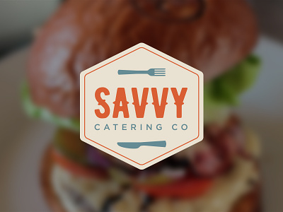 Savvy Catering Company Logo catering catering logo food logo logo logo design savvy utensils