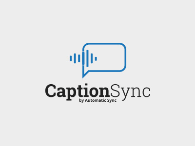 CaptionSync Logo Concept audio caption logo sound sync talk text