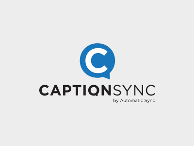 CaptionSync Logo Concept audio caption logo sound sync talk text