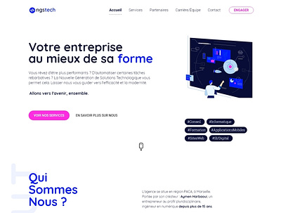 One pageNGSTECH ui ui design