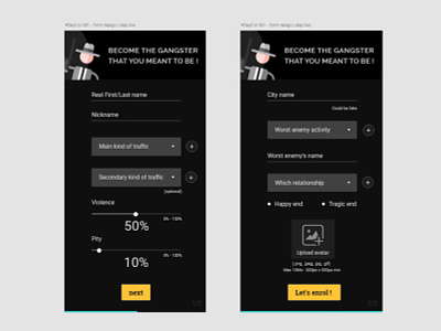 #Dayli UI - 001 | form design adobexd fake app form gangster