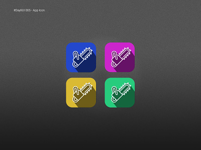 #DayliUI 005 - App Icon app icon chainsaw illustration