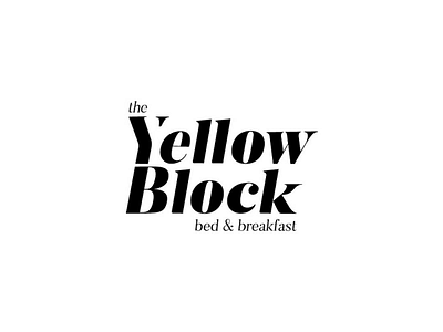 Yellow Block BnB brand branding concept design flat graphic design identity illustrator logo logotype minimal type wordmark