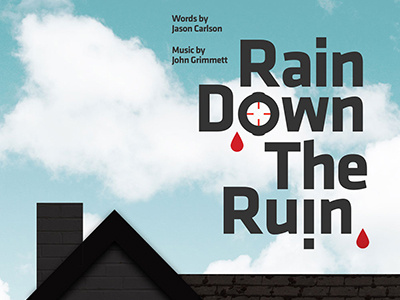 Rain Down The Ruin Poster clouds contrast house musical poster sky war
