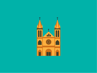 St. Peter's Cathedral, Adelaide church illustration vector