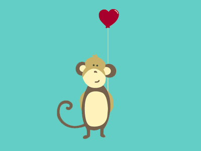Love Monkey character illustration monkey