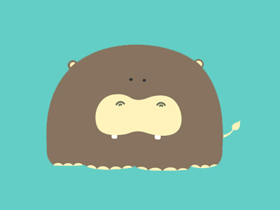 Hippo character hippo illustration