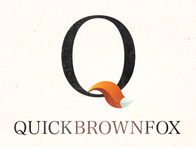 Quick brown fox logo brand emblem fox graphics icon logo logotype polygraphy serif