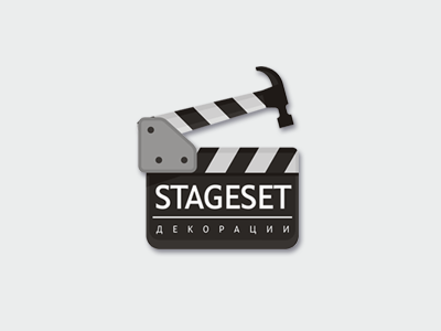 Stageset brand branding clapper design studio graphics hammer logo logodesign logotype set set design