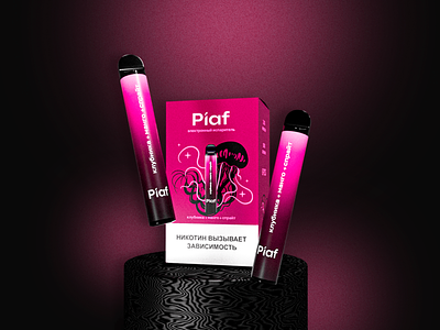 Logo and corporate identity for an electronic cigarette Piaf brand branding design e-cigarettes identity logo logomachine logotype