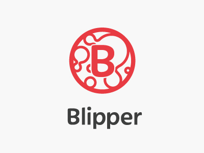 Blipper b letter bubbles circle exchange logo round logo