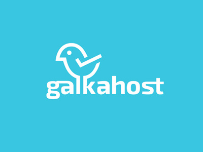 Galkahost bird birdie blue branding emblem hosting hosting company jackdaw logo logomachine logotype mark