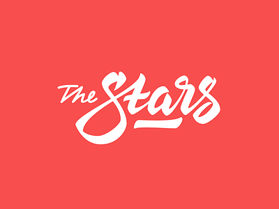 the Stars bright emblem lettering logo logomachine logotype red stars the stars