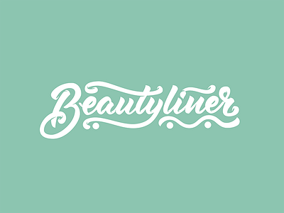 Beautyliner beauty beautyliner green lettering logo logo design logomachine logotype massage white