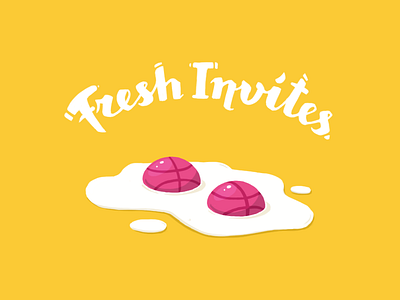 2 Dribbble Invites dribbble invites egg eggs giveaway invite invites lettering