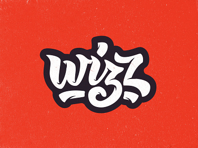 Wizl brand identity branding lettering logo logomachine logotype red