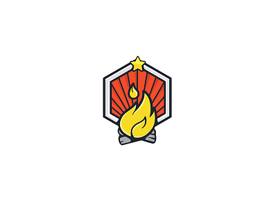 Ostrovok bonfire brand identity branding fire logo logomachine logotype summer camp