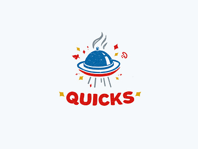 Quicks brand identity branding food logo logo design logomachine logos logotype plate ufo