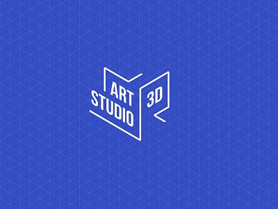 Art Studio 3D 3d art studio blue brand identity branding logo logo inspiration logomachine logos logotype