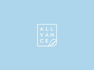 Allvance blue brand identity branding leaf logo logomachine logotype wisp