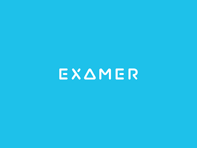 Examer blue custom lettering education lettering logo logo design logo inspiration logomachine typography