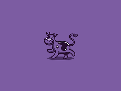 Violet Cow animal cow illustration logo logo design logomachine logotype purple violet