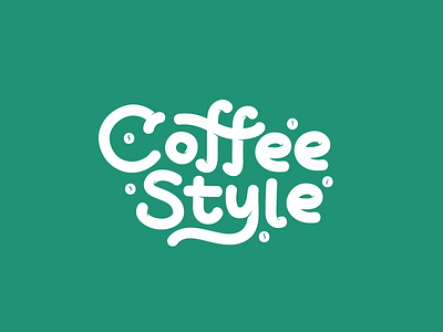 Coffee Style coffee green lettering logo logo design logomachine logos typography
