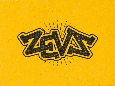 Zevs design lettering logo logo design logomachine logos music typography yellow
