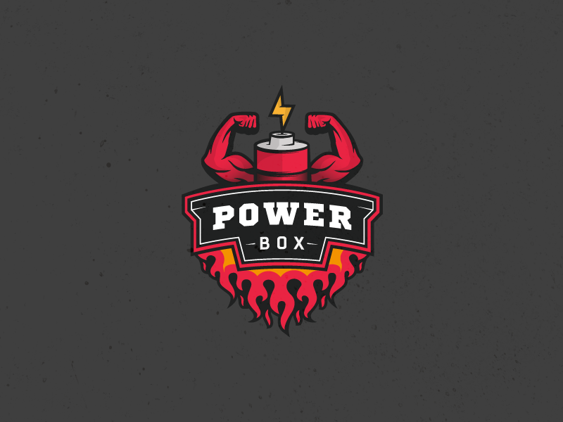 Power Box brand identity branding vector design sport nutrition sport logomachine logos logotype logo
