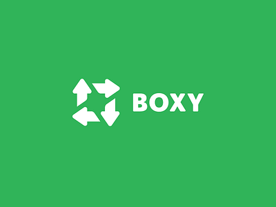 Boxy box brand identity branding green logo logo design logomachine logos logotype