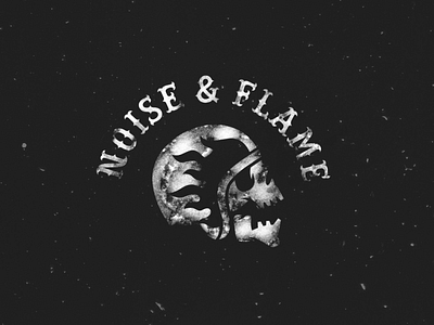 Noise&flame bar beer brand branding design fire logo logotype pub scull