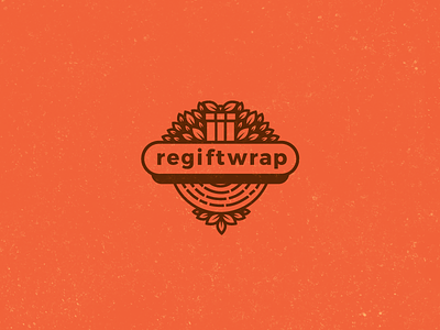 Regiftwrap brand brandidentity branding gift identity logo logotype orange present