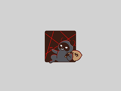 Mission $ animal brand brandidentity cute grey identity logo logotype mission quest racoon red