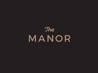 The Manor black brand brandidentity branding brown home identity logo logotype luxury minimalism rent