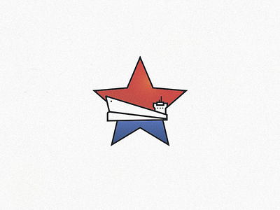 Sea Lane blue brand brandidentity branding identity logo logotype red ship star stars white