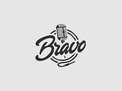 Bravo black brand brandidentity branding font grey identity lettering logo logotype music store